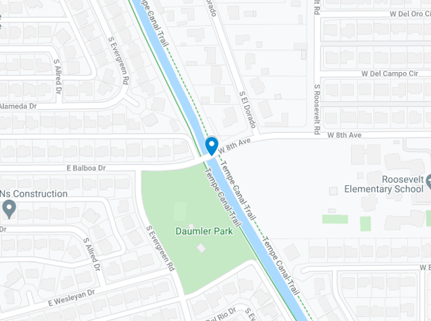 Tempe-Canal Trail map