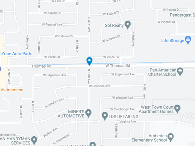 road map showing site of march crash