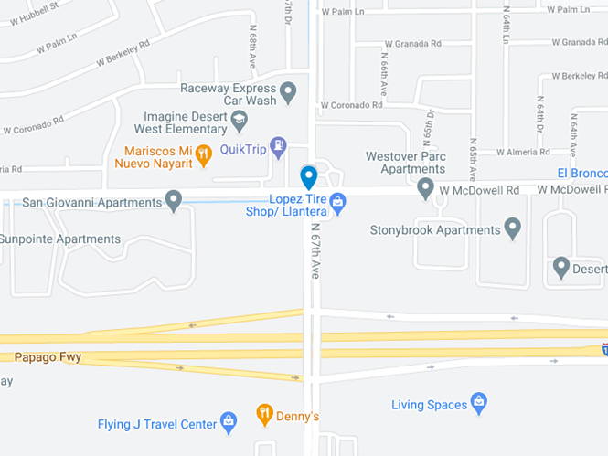 google map image of crash site at mcdowell road