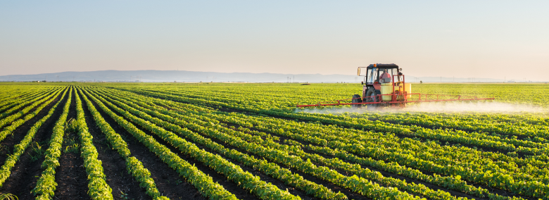 farm having insecticide sprayed on it